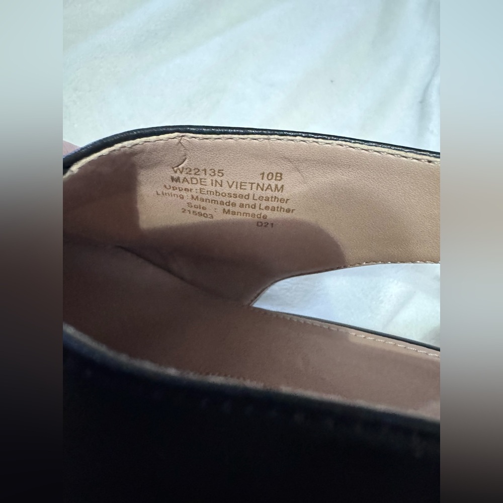 Cole Haan VIERA POINTED TOE PUMP IN BLACK PRINCESS/ FIRENZE CROC Size 10B Leathe - Picture 11 of 12